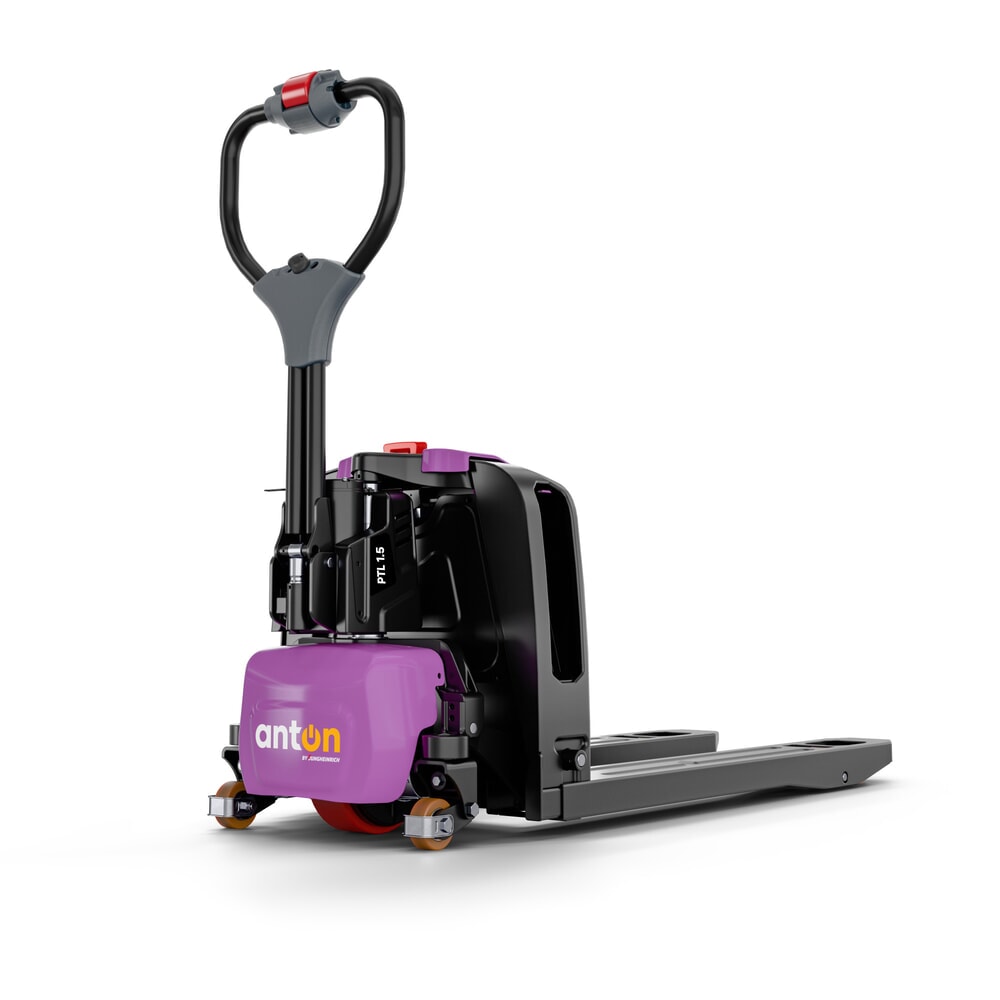 Produktbilder: AntOn by Jungheinrich elektrisk lyftvagn PTL 1.5 med stödhjul, lastkapacitet 1 500 kg, gaffellängd 1 150 mm