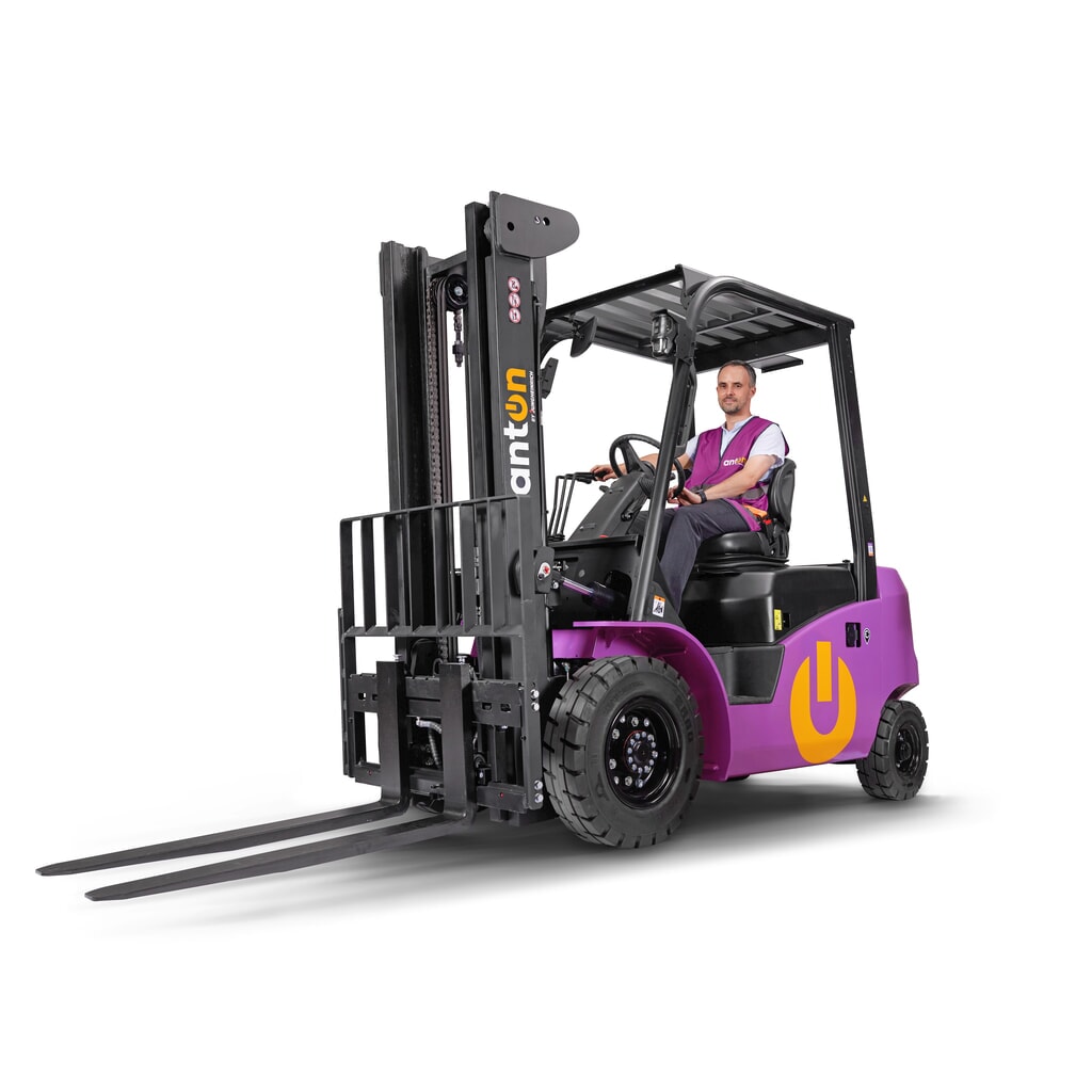 Produktbild nr 1: AntOn by Jungheinrich elektriska gaffeltruckar CBH 2.5 med tvådelat teleskopstativ, lyfthöjd 3 300 mm, lastkapacitet 2 500 kg, inkl. extern laddare 80 V, 60 A, CEE, 5-polig