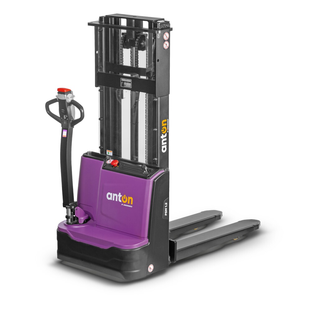 Produktbilder: AntOn by Jungheinrich PSM 1.2 elektrisk höglyftare med tvådelat teleskopstativ, lastkapacitet 1200 kg, lyfthöjd 2522 mm