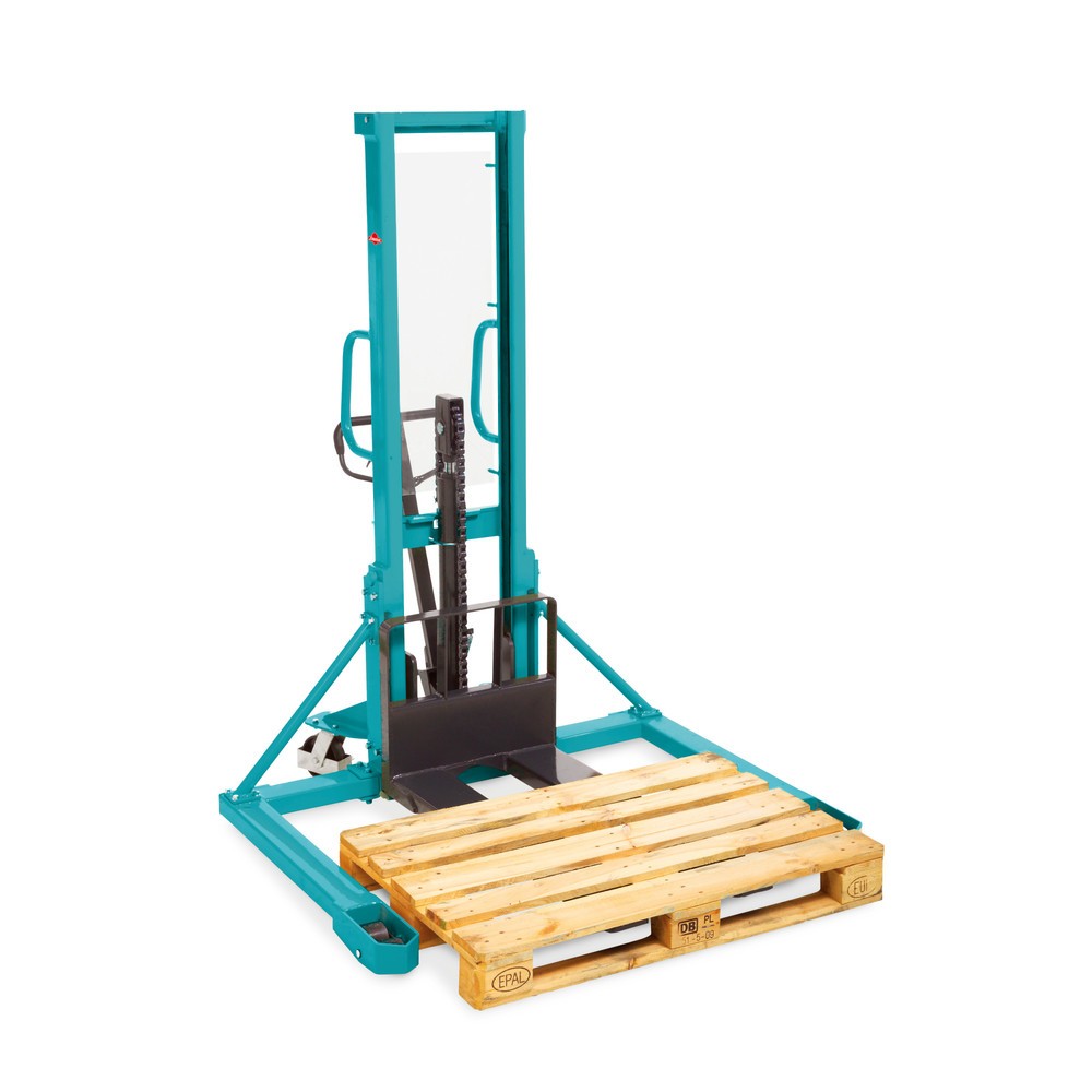 Produktbilder: Bredspårig hydraulisk staplare Ameise® PSM 1.0 Wide-tread med enkelmast, lyfthöjd 1 600 mm, bärförmåga 1.000 kg