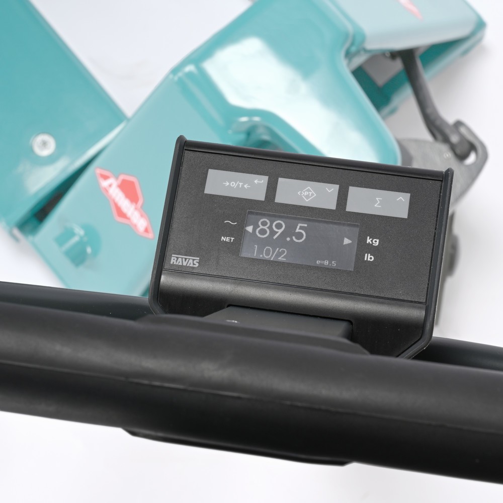 Produktbild nr 3: Lyftvagn med våg Ameise® PTM 2.0 Scale med display på styrarmen, lastkapacitet 2 000 kg, enkelhjul