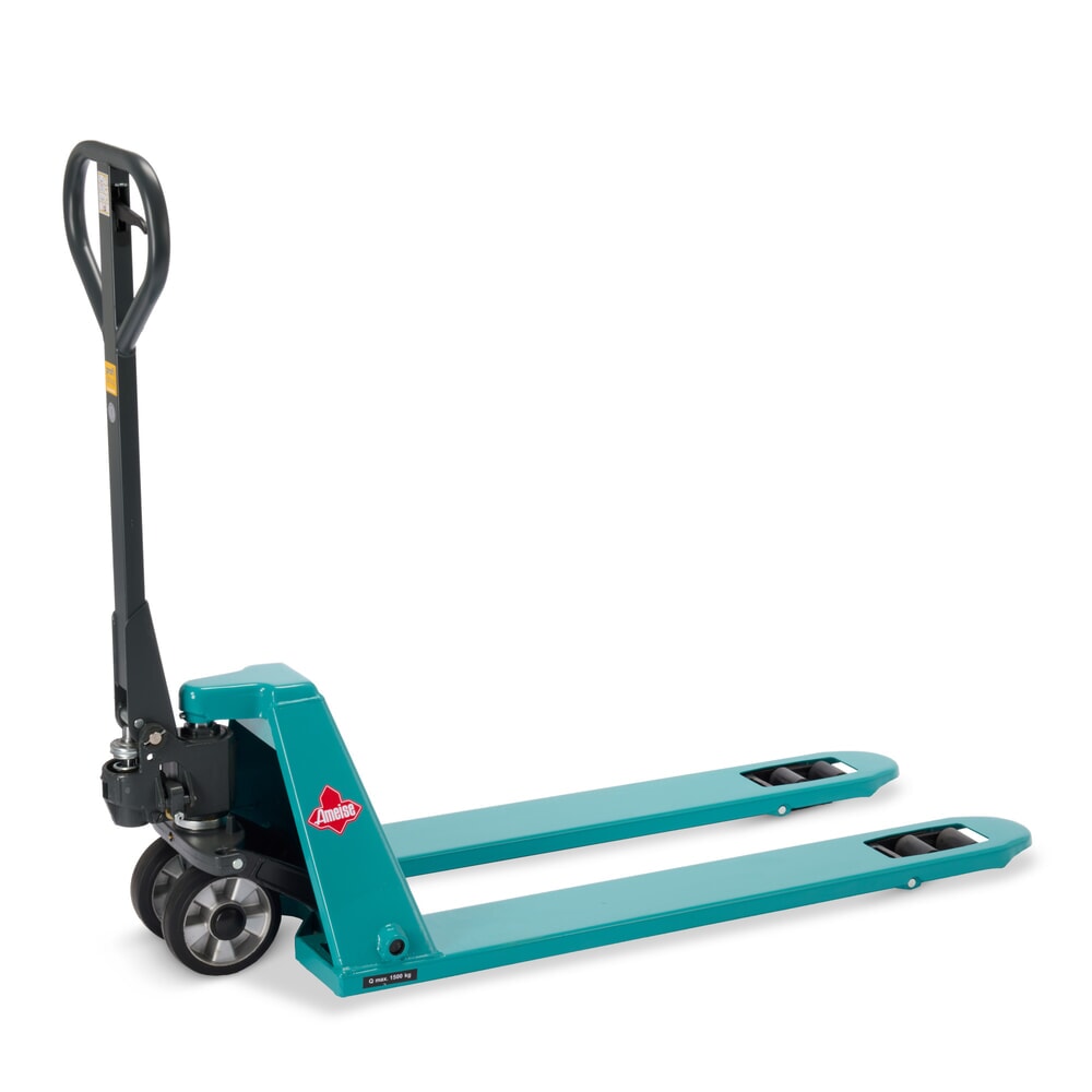 Produktbilder: Låg pallyftvagn Ameise® PTM 1.5 Low, bärförmåga 1 500 kg, gaffellängd 1 150 mm, massivt gummi/polyuretan, tandemhjul