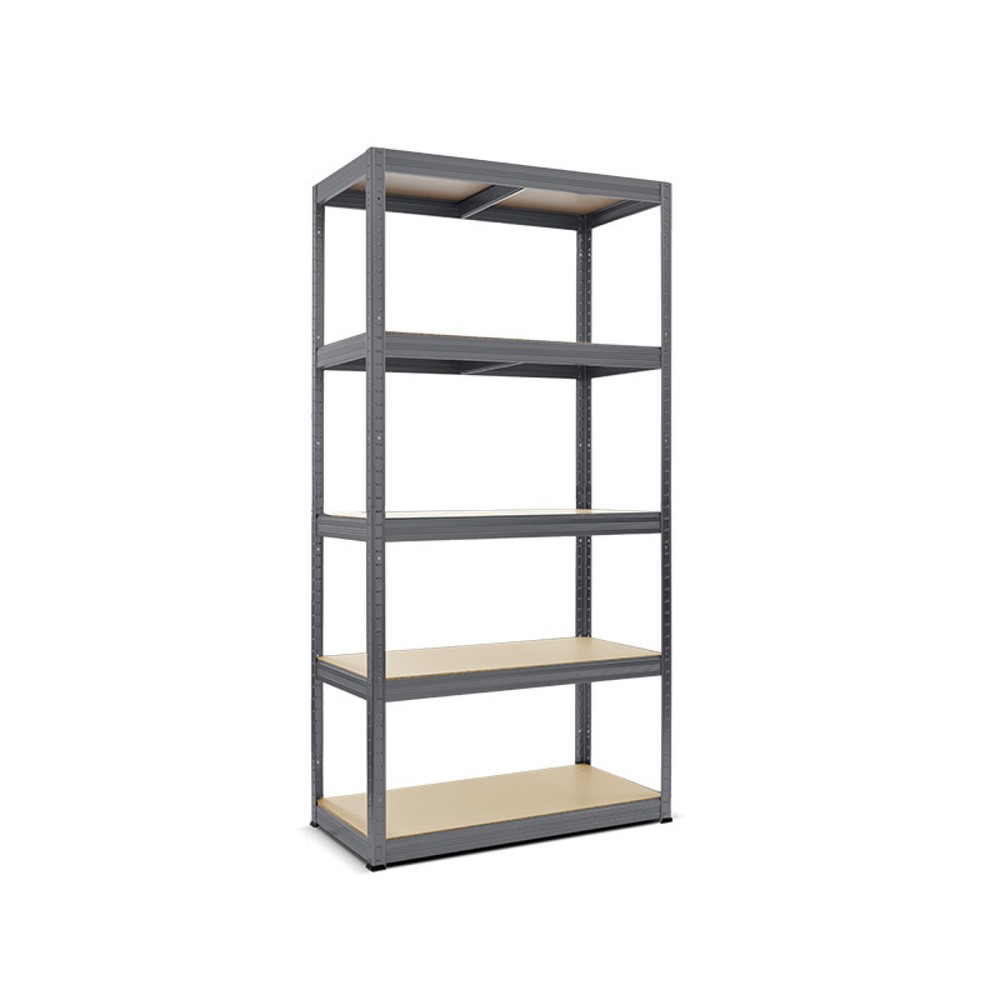 Produktbilder: HEMMDAL hyllställ typ M grafitgrå, hyllbelastning 200 kg, HxBxD 1 800 x 1 200 x 450 mm