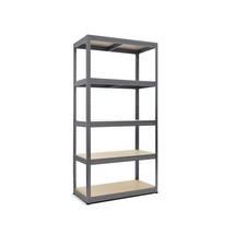 Produktbild nr 1: HEMMDAL hyllställ typ M grafitgrå, hyllbelastning 200 kg, HxBxD 1 800 x 1 200 x 450 mm