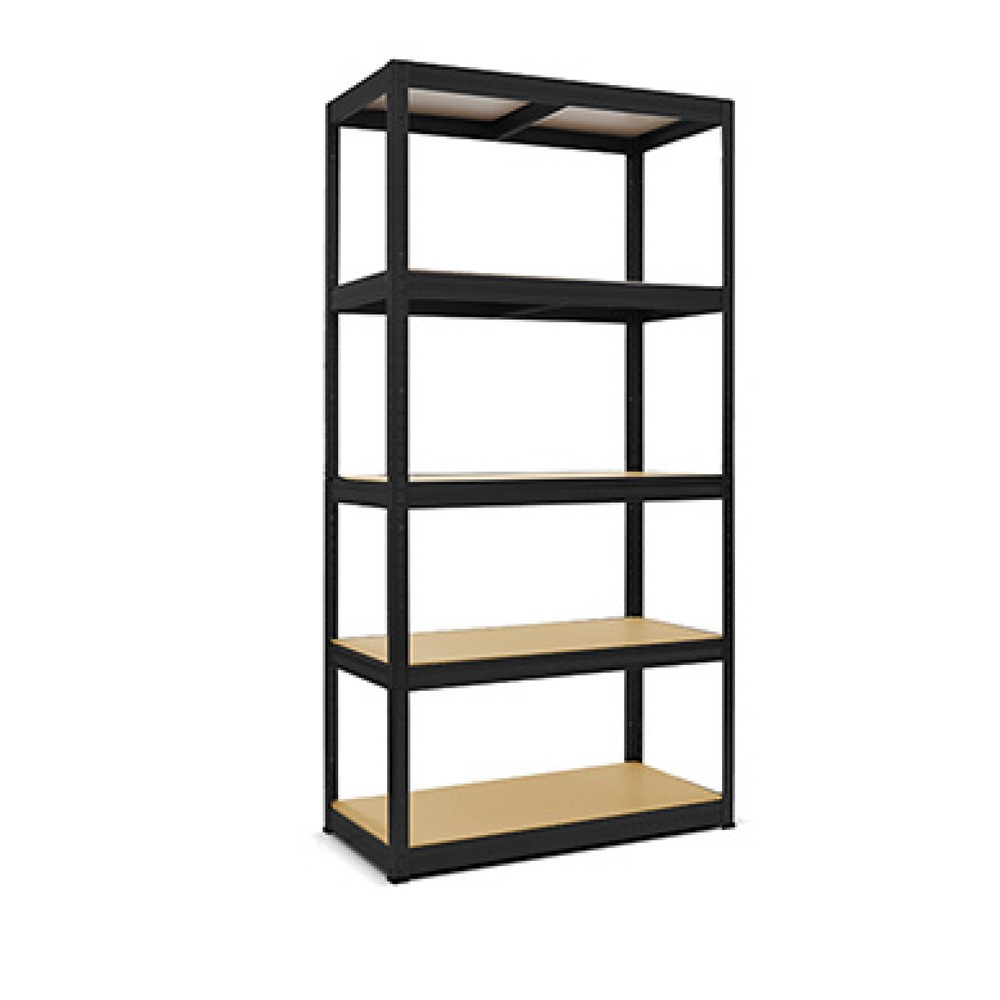 Produktbilder: HEMMDAL hyllställregal Typ XS svart, hyllbelastning 150 kg, HxBxT 1.800 x 750 x 350 mm