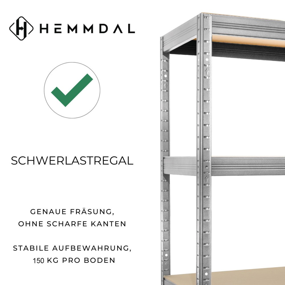 Produktbild nr 5: HEMMDAL hyllställ typ M grafitgrå, hyllbelastning 200 kg, HxBxD 1 800 x 1 200 x 450 mm