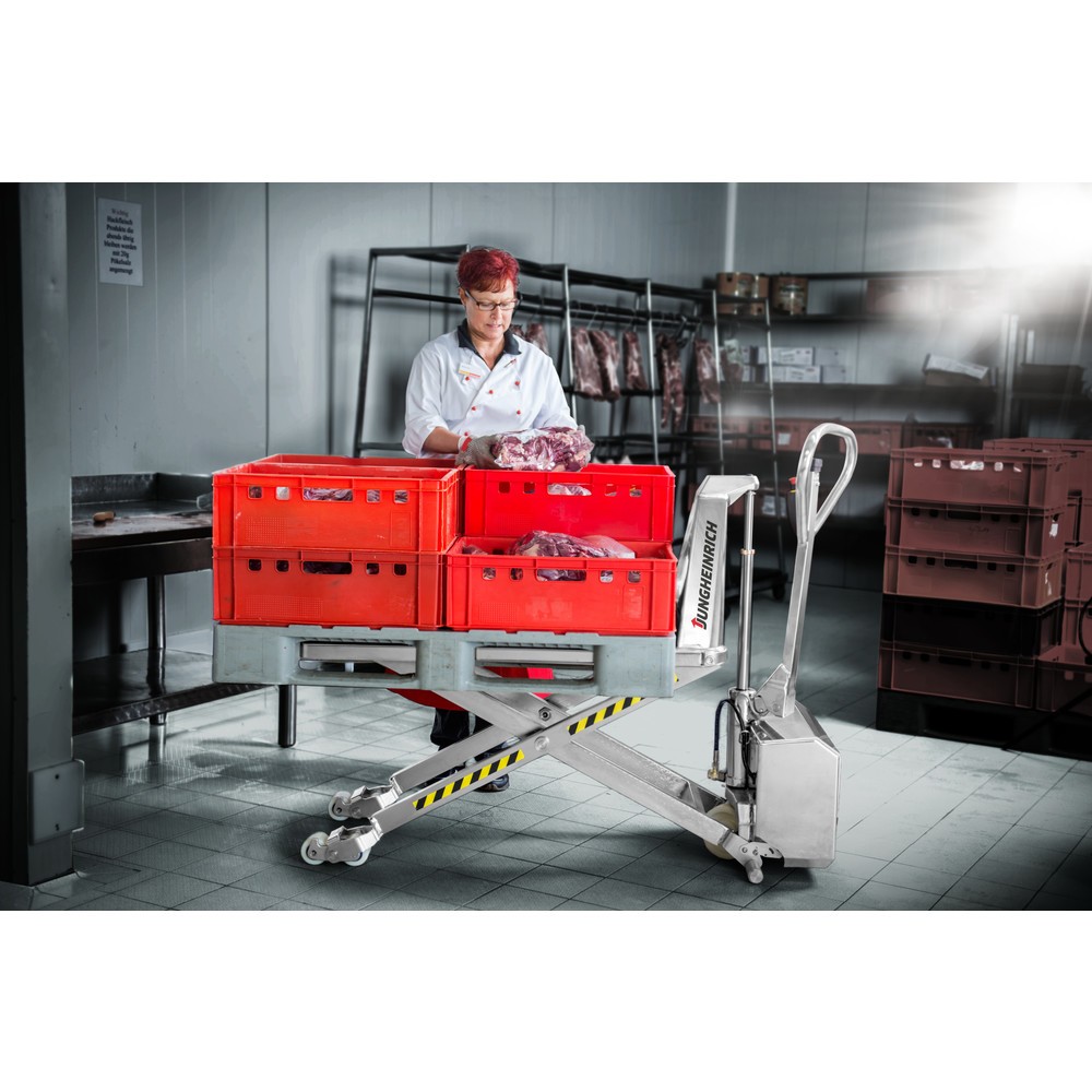 Produktbild nr 2: Jungheinrich AMX I15ep rostfri saxlyftpalltruck, Professional, lastkapacitet 1500 kg, gaffellängd 1200 mm, nylon
