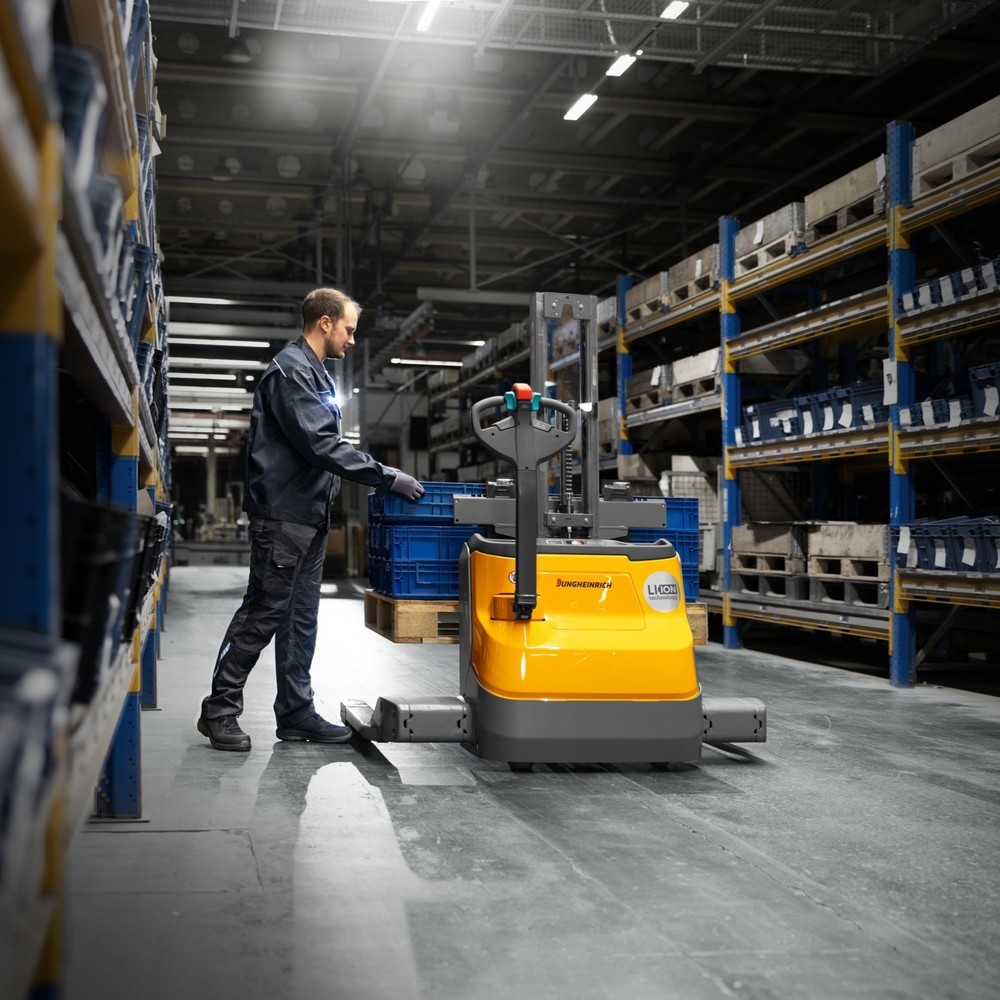 Produktbild nr 6: Jungheinrich EJC 110bi E elektrisk höglyftare, enkelmast, lyfthöjd 1 230 mm, lastkapacitet 1 000 kg, proportionalhydraulik, hjulavstånd 891 mm