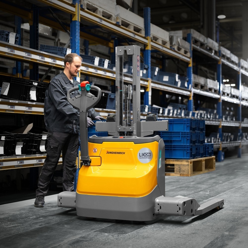 Produktbild nr 7: Jungheinrich EJC 110bi E elektrisk höglyftare, enkelmast, lyfthöjd 1 230 mm, lastkapacitet 1 000 kg, proportionalhydraulik, hjulavstånd 891 mm