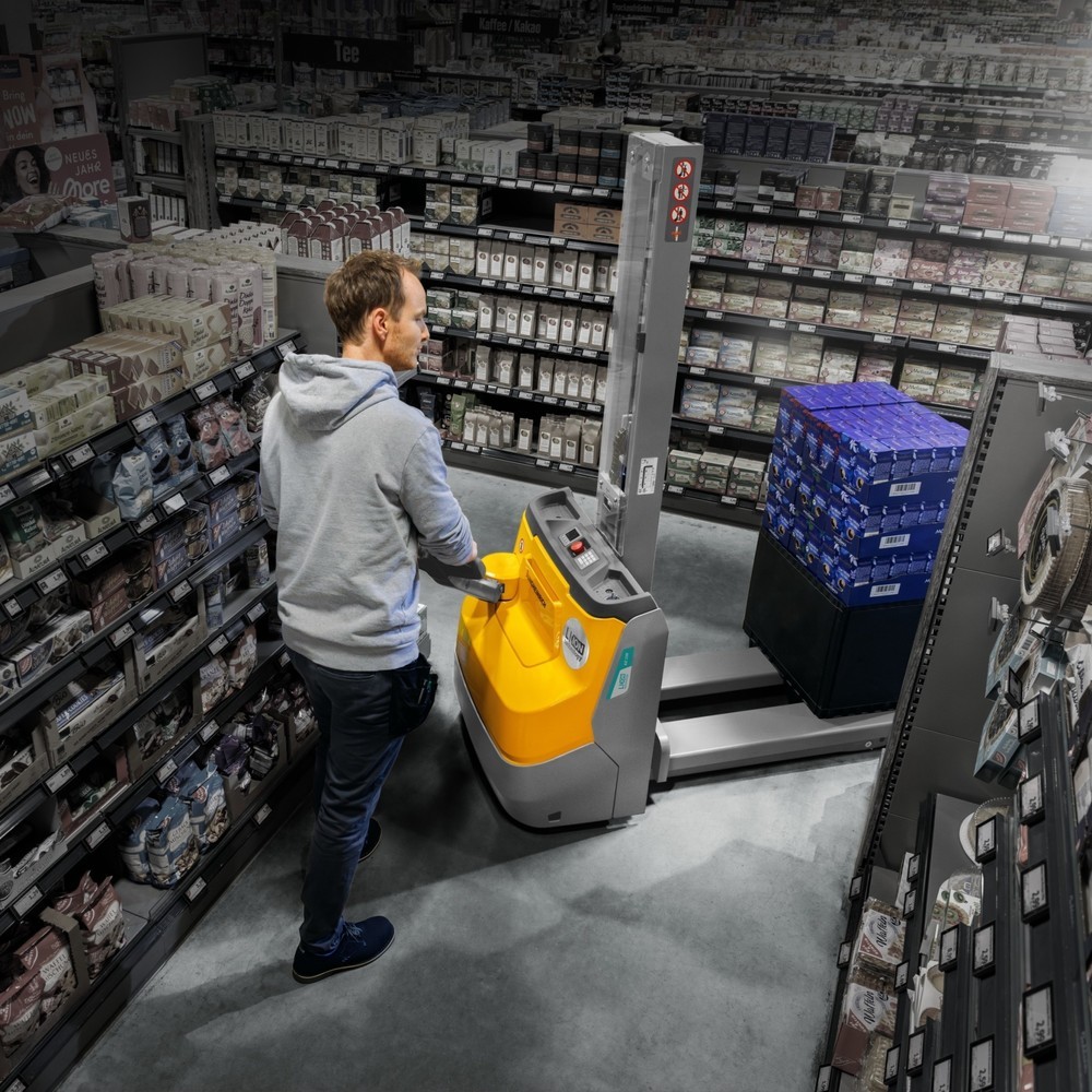 Produktbild nr 2: Jungheinrich EJC 110i E elektrisk höglyftare, enkelmast, lyfthöjd 1 290 mm, lastkapacitet 1 000 kg, proportionalhydraulik