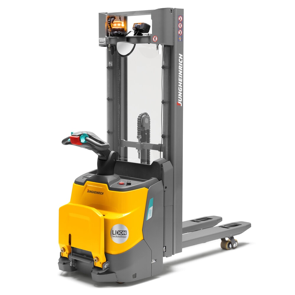 Produktbilder: Jungheinrich ERC 110zi ZT elektrisk höglyftare med förarplattform, tvådelat teleskopstativ, lyfthöjd 2 300 mm, lastkapacitet 1 000 kg, proportionalhydraulik