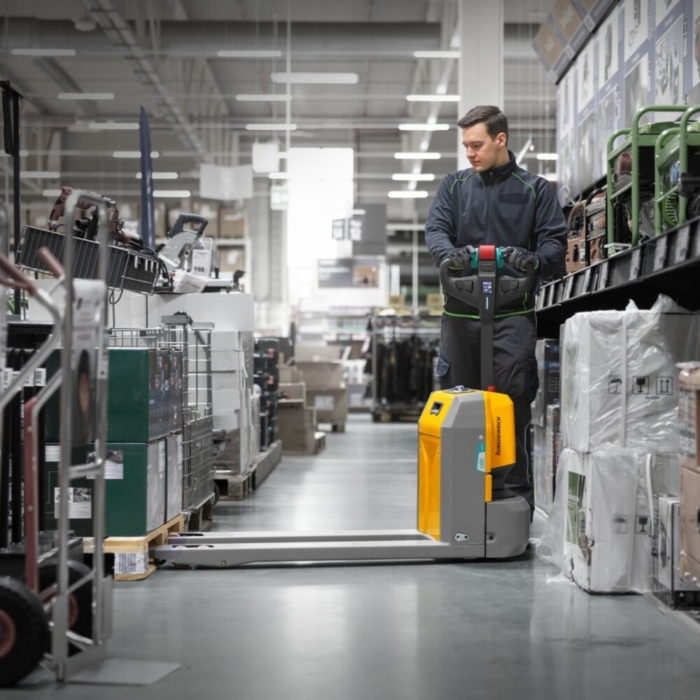 Produktbild nr 7: Jungheinrich AME 18 elektrisk lyftvagn, lastkapacitet 1 800 kg, gaffellängd 1 150 mm, tandemhjul