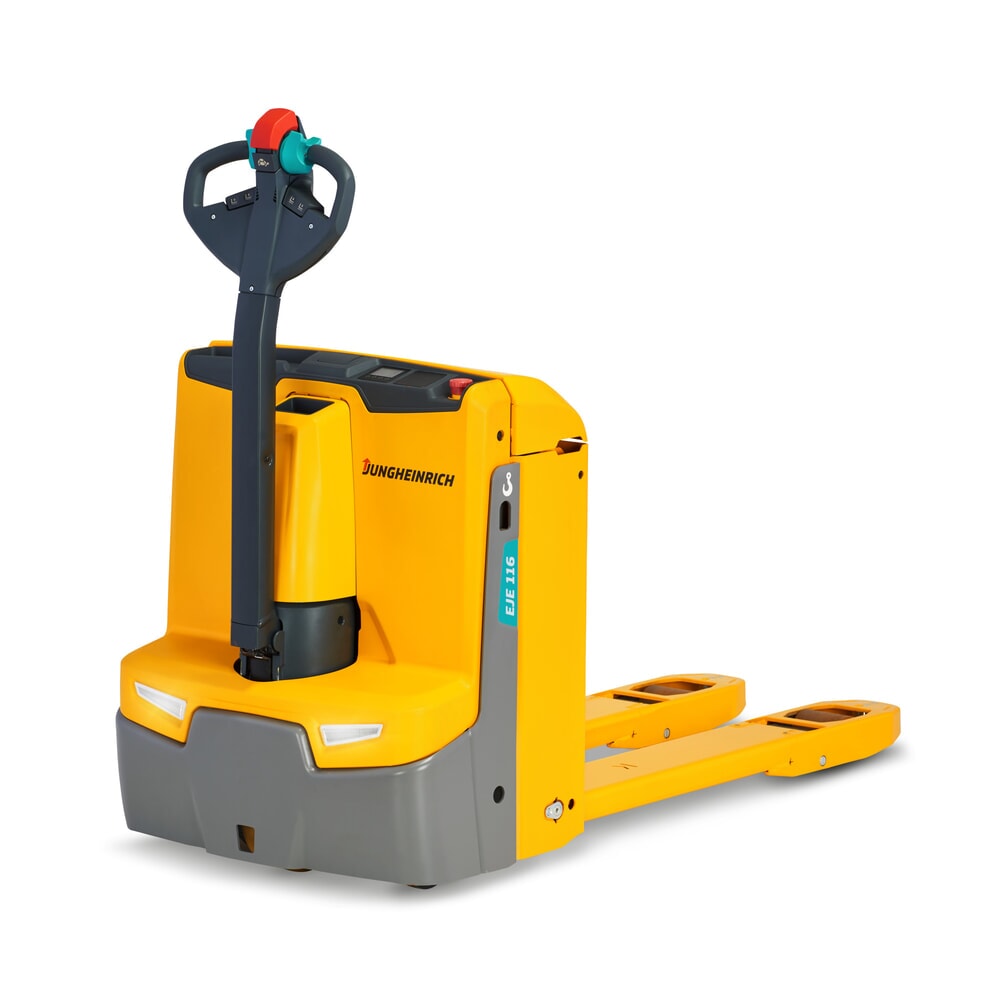 Produktbilder: Elektrisk lyftvagn Jungheinrich EJE 116, lastkapacitet 1 600 kg, gaffellängd 1 150 mm, ergonomisk manövrering