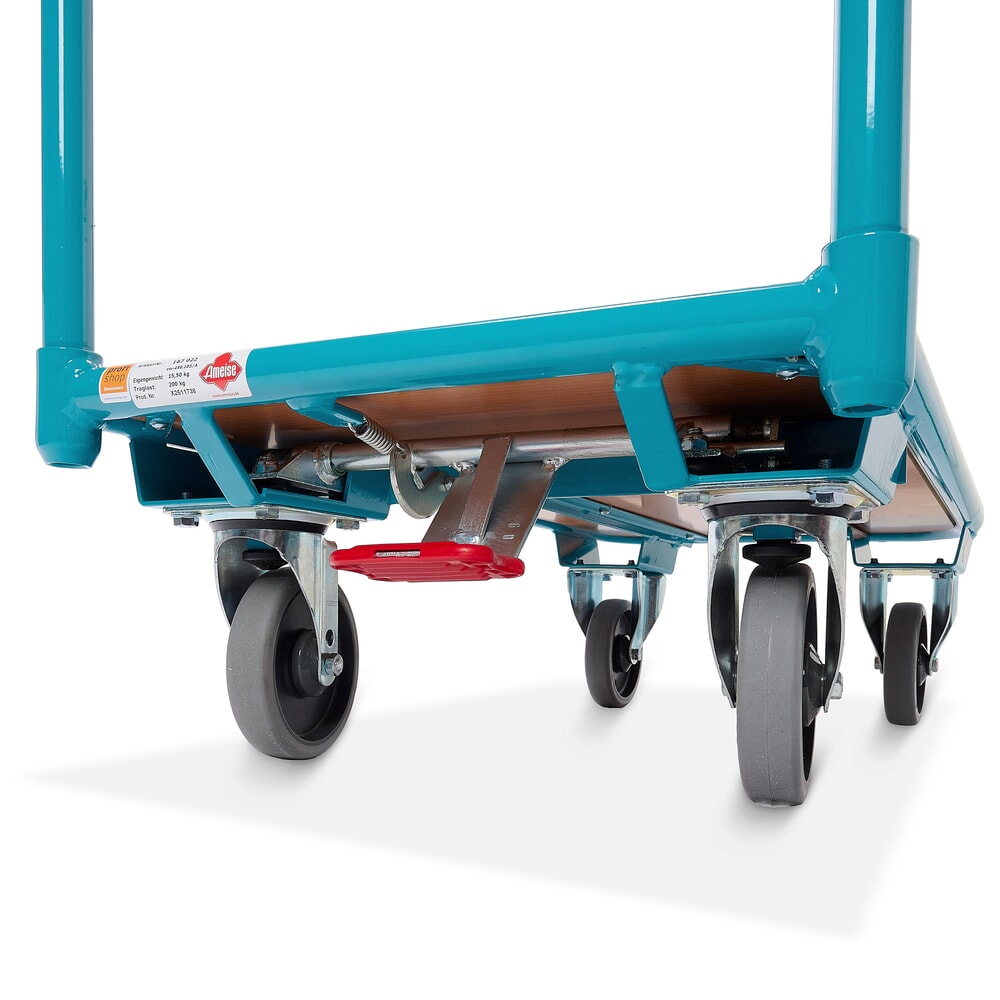 Produktbild nr 2: Magasinvagn Ameise®, LK 200 kg, lastyta BxT 450 x 850 mm, med centralbroms