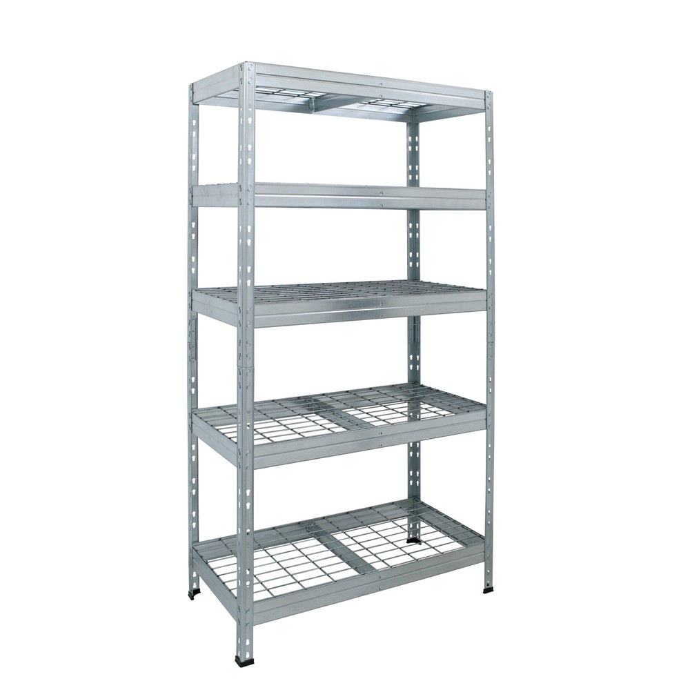 Produktbilder: Vidspannshyllan för utomhus med gallergolv, HxBxD 1.800 x 900 x 450 mm