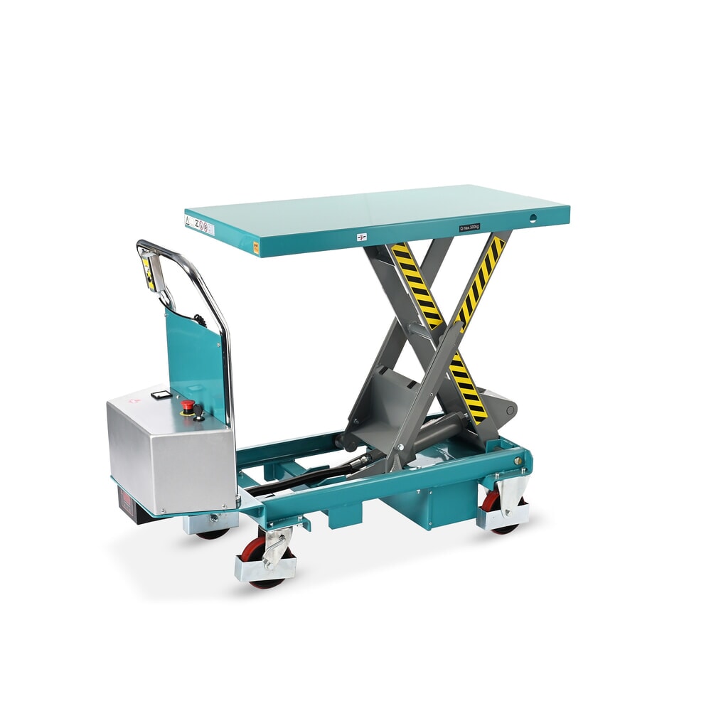 Produktbilder: Saxlyftbordsvagn Ameise® LTT 0,5 med enkelsax, elektrisk, lastkapacitet 500 kg, plattform à 1 010 x 520 mm