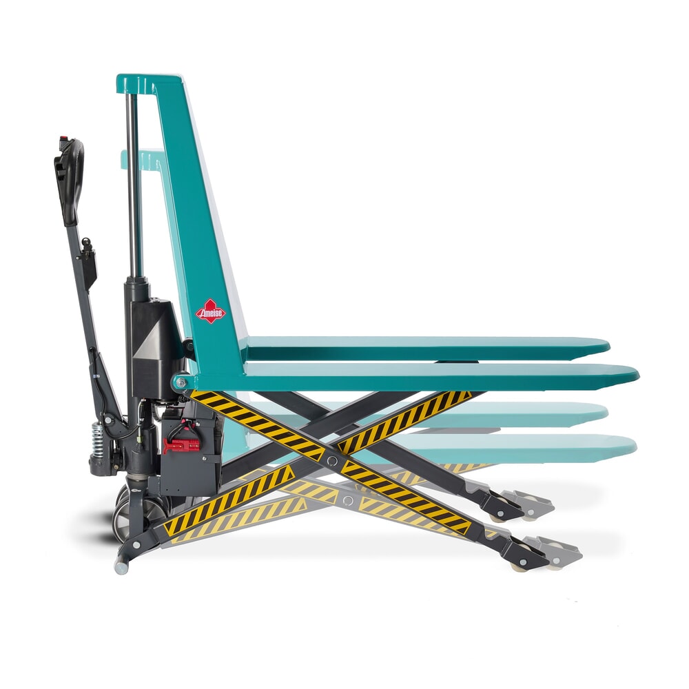 Produktbild nr 1: Elektrohydraulisk saxlyftvagn Ameise® PTM 1.0, lastkapacitet 1 000 kg, gaffellängd 1 150 mm, polyuretan/nylon