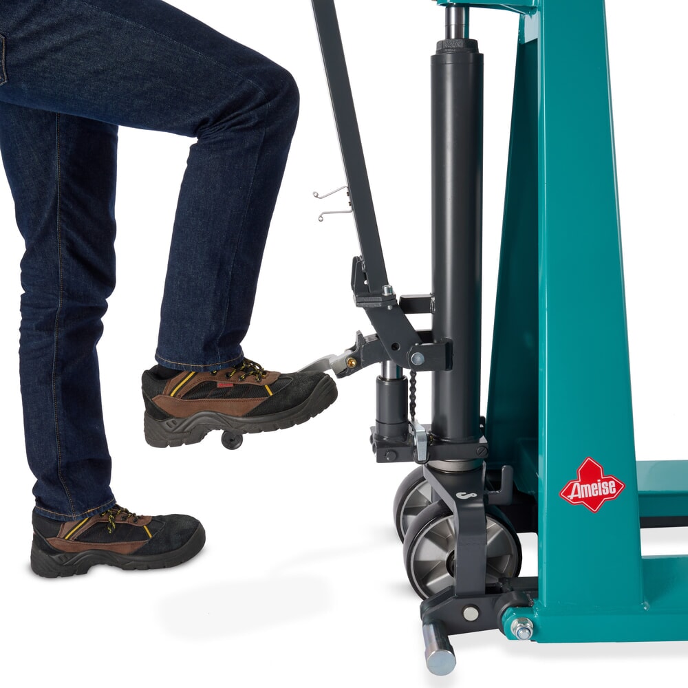 Produktbild nr 14: Saxlyftvagn Ameise® PTM 1.0 med snabblyft, lastkapacitet 1 000 kg, gaffellängd 1 150 mm, polyuretan/nylon