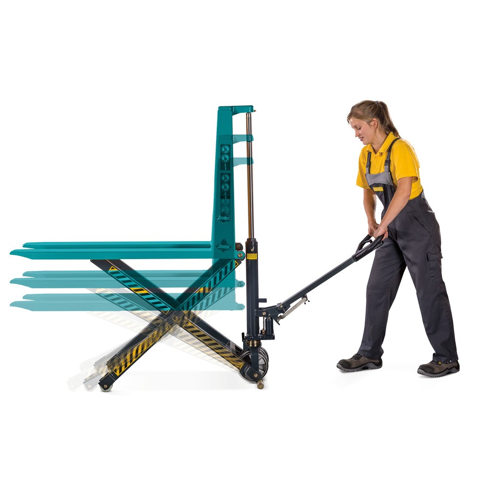 Produktbild nr 18: Saxlyftvagn Ameise® PTM 1.0 med snabblyft, lastkapacitet 1 000 kg, gaffellängd 1 150 mm, polyuretan/nylon