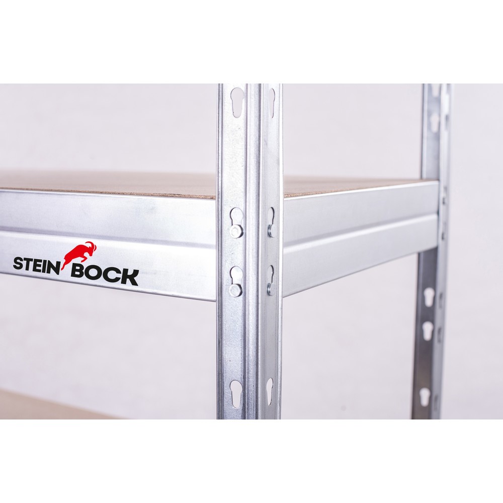 Produktbild nr 5: Steinbock® hylla för tung last Rivet 1 grundsektion, hyllplanslast 250 kg, HxBxD 1800 x 910 x 460 mm, förzinkad
