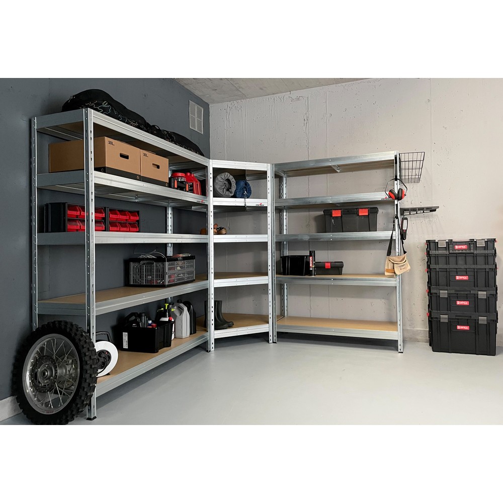 Produktbild nr 8: Steinbock® hylla för tung last Rivet 1 grundsektion, hyllplanslast 250 kg, HxBxD 1800 x 910 x 460 mm, förzinkad
