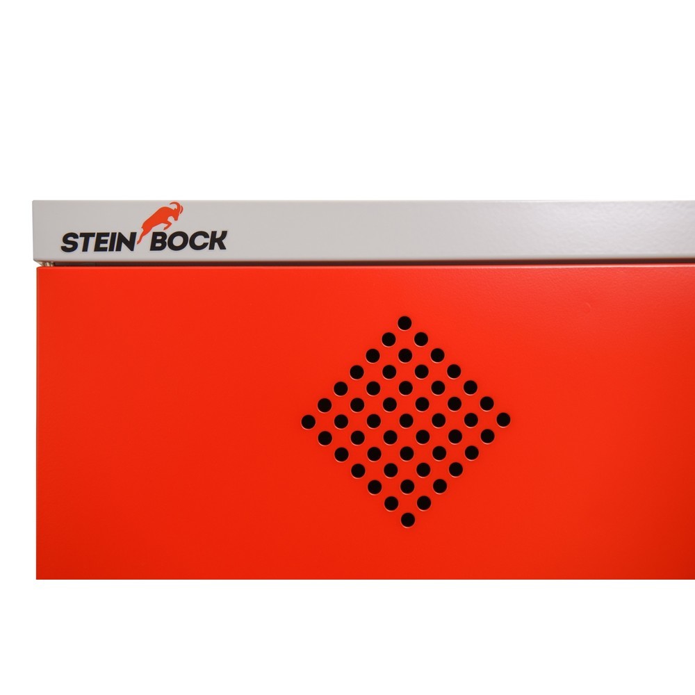 Produktbild nr 9: Steinbock® oljeskåp, 2 ställbara i höjd gallerrostbottnar, 1 uppsamlingstråg, HxBxD 1950 x 950 x 500 mm