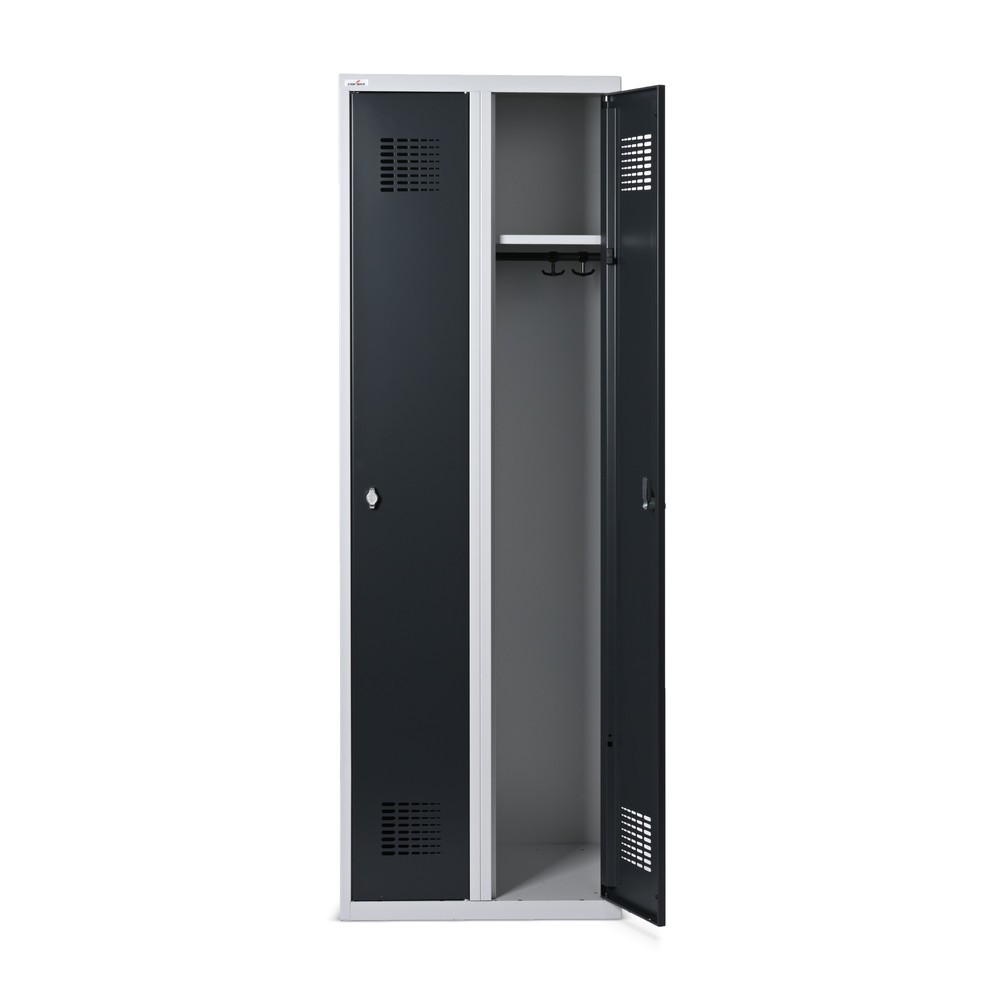 Produktbild nr 4: Steinbock® skåp, golvstående, 2 fack, vridlås, HxBxD 1 800 x 600 x 500 mm, ljusgrå/antracitgrå