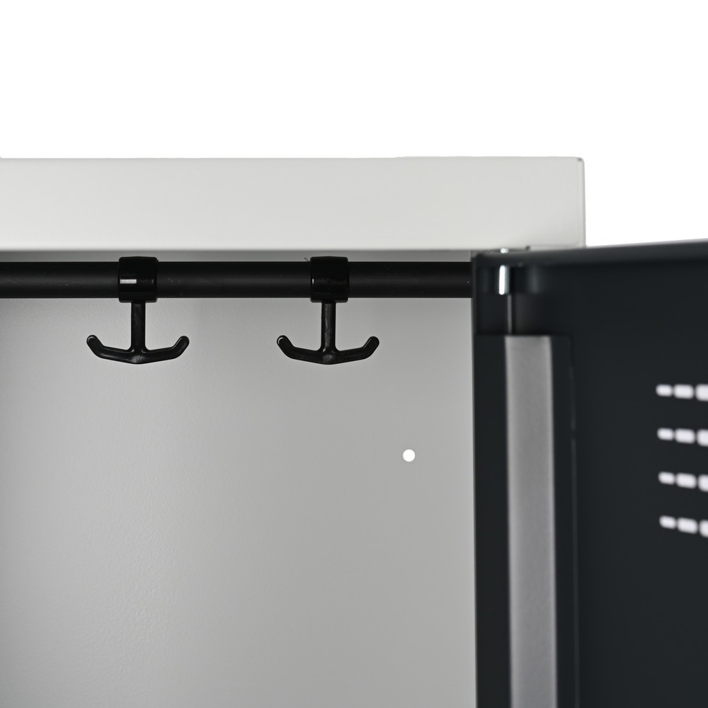 Produktbild nr 8: Steinbock® klädspind, golvstående, 2-vånings, 4 fack, cylinderlås, HxBxD 1 800 x 600 x 500 mm, ljusgrå/antracitgrå
