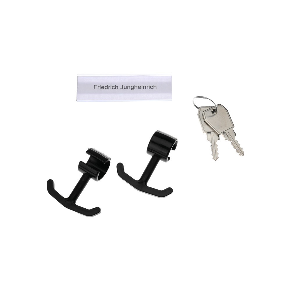Produktbild nr 10: Steinbock® klädspind, golvstående, 2-vånings, 4 fack, cylinderlås, HxBxD 1 800 x 600 x 500 mm, ljusgrå/antracitgrå