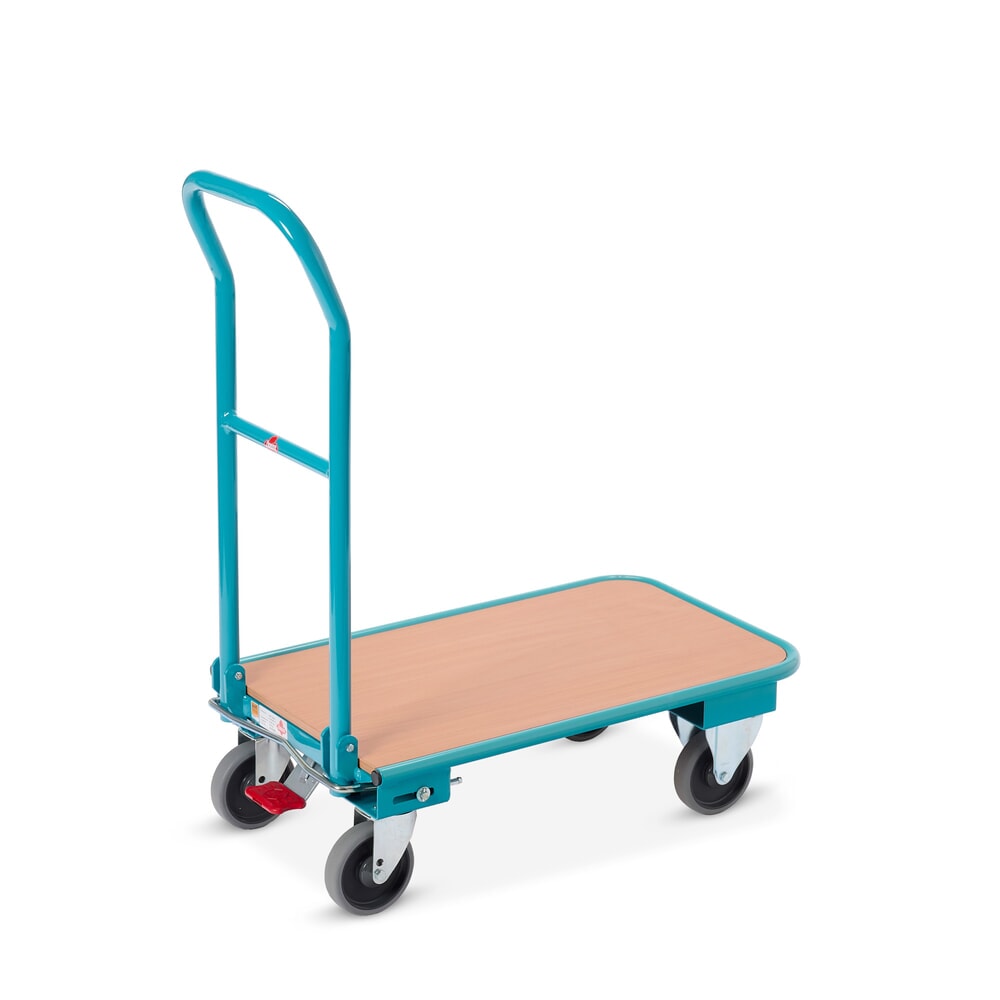 Produktbilder: Transportvagn Ameise®, fällbar, LK 150 kg, lastyta BxT 450 x 720 mm, med centralbroms